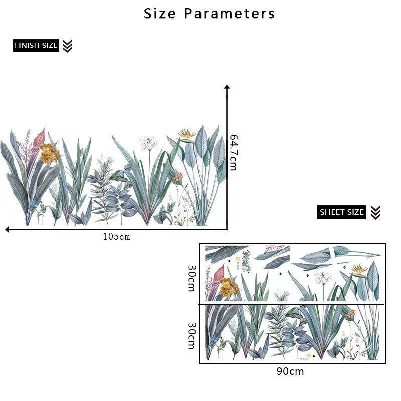 送料込み　ウォールステッカー　植物物語　リフォーム 壁飾り　壁紙　壁シール　壁絵　剥がせるタイプ　インテリア　DIY　模様替え　 |  | 07