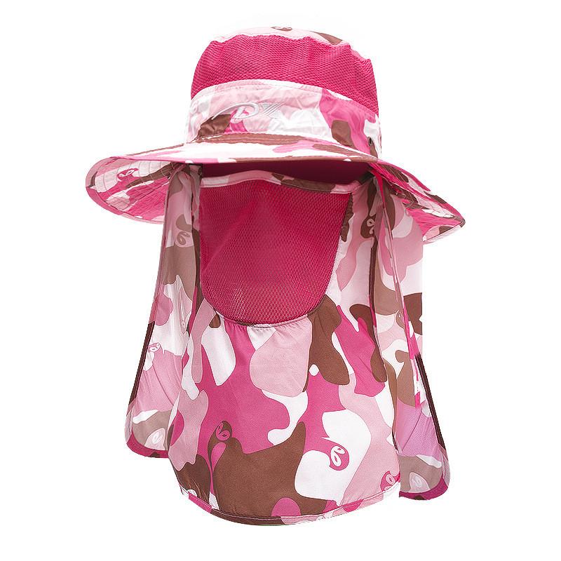 レディース UVカット つば広帽子  サンバイザー  360°　日よけキャップ 農業 アウトドア 全面保護 紫外線 日焼け対策 フェイスカバー 折りたたみ 送料無料　 |  | 06