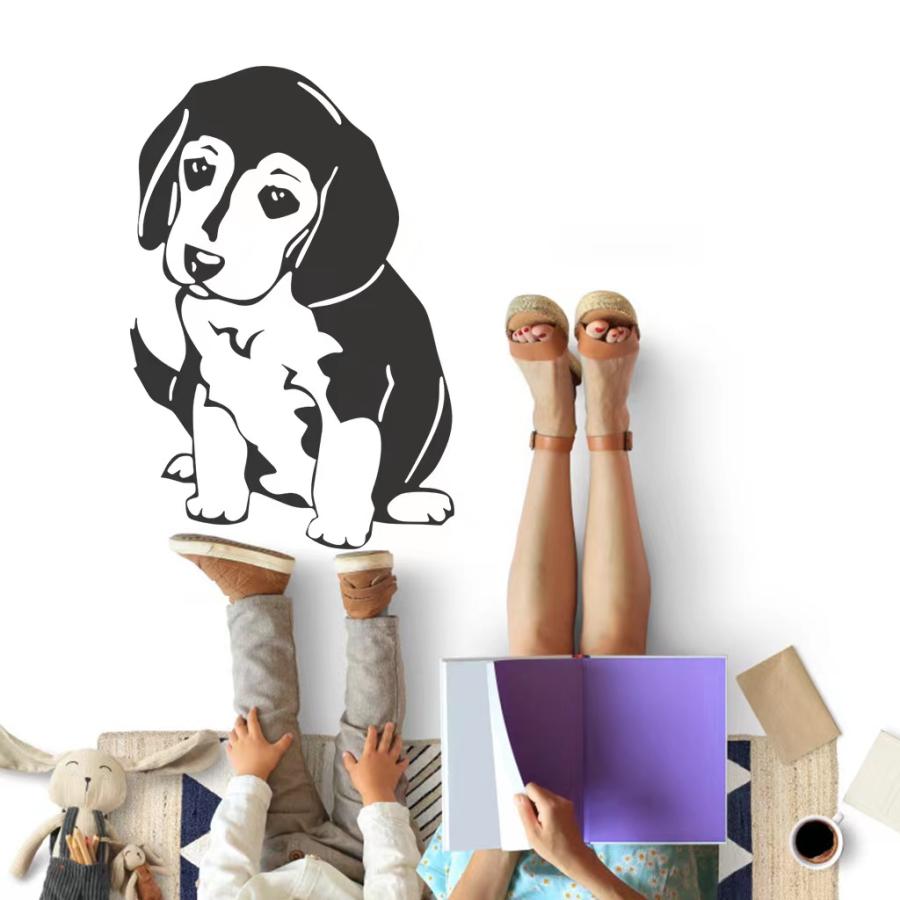 送料込み　ウォールステッカー 白黒　可愛いワンちゃん  壁シート　壁飾り　ウォールシート　DIY　雰囲気変え　寝室　模様替え 剥がせるタイプ　送料込み |  | 07