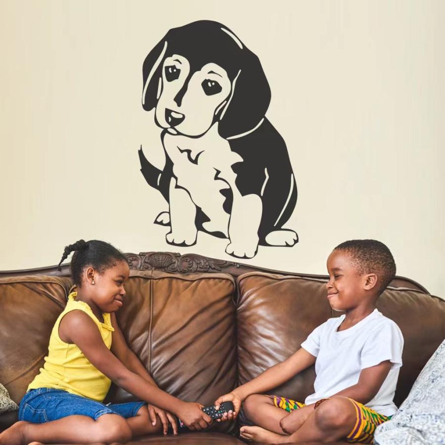 送料込み　ウォールステッカー 白黒　可愛いワンちゃん  壁シート　壁飾り　ウォールシート　DIY　雰囲気変え　寝室　模様替え 剥がせるタイプ　送料込み |  | 02