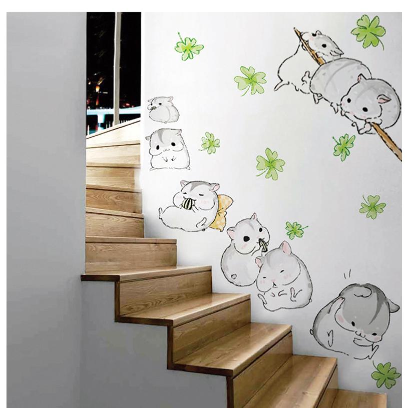 送料込み　ウォールステッカー 可愛い　ハムスター　壁シート　壁飾り　ウォールシート　DIY　雰囲気変え　寝室　リビング　玄関　模様替え |  | 01