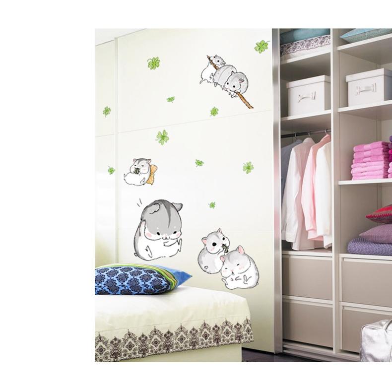 送料込み　ウォールステッカー 可愛い　ハムスター　壁シート　壁飾り　ウォールシート　DIY　雰囲気変え　寝室　リビング　玄関　模様替え |  | 03