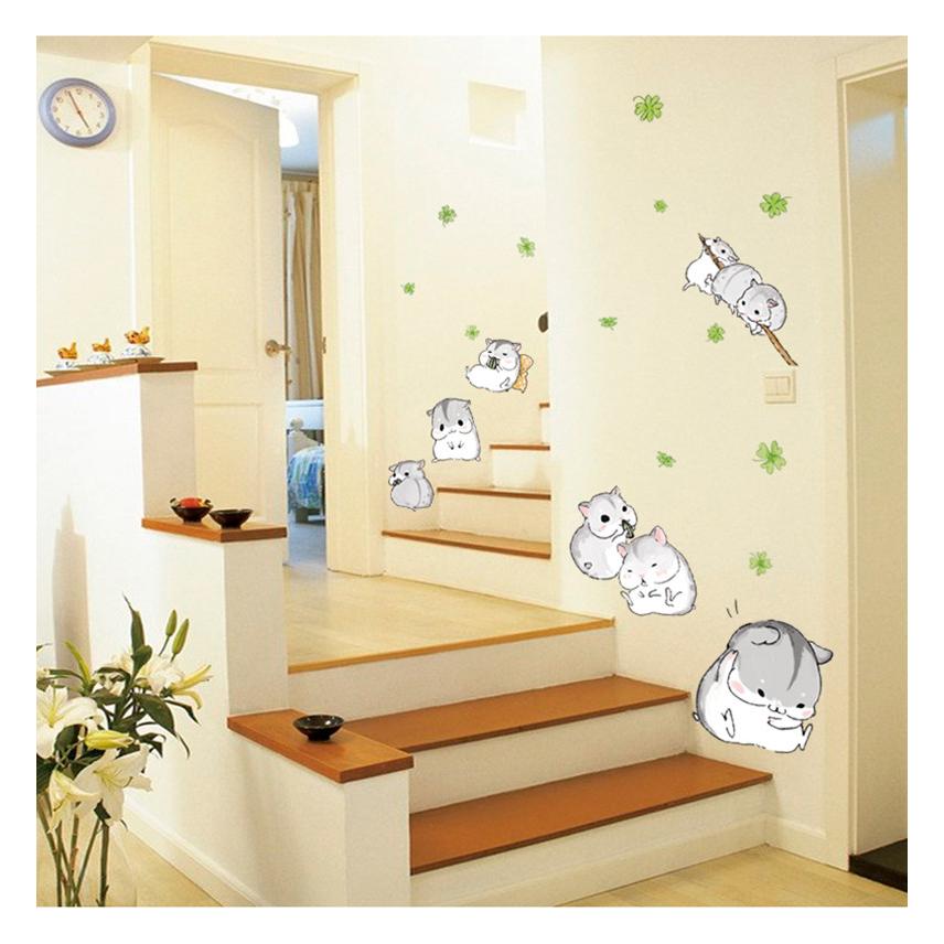 送料込み　ウォールステッカー 可愛い　ハムスター　壁シート　壁飾り　ウォールシート　DIY　雰囲気変え　寝室　リビング　玄関　模様替え |  | 04