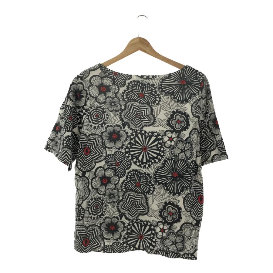 【訳アリ】 UNIQLO ユニクロ トップス Tシャツ 半袖 プリント marimekko コラボ レディース 総柄 ブラック L 901-3004 送料無料 古着｜hinodehyaaka｜02