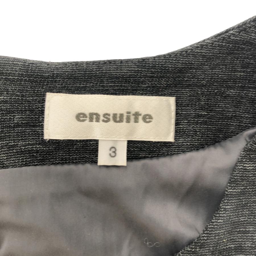 ☆美品☆ ensuite エンスウィート ワンピース ニット 膝丈 七分袖 チェック レース クルーネック レディース ブラック 3 901-4916 送料無料 古着｜hinodehyaaka｜04