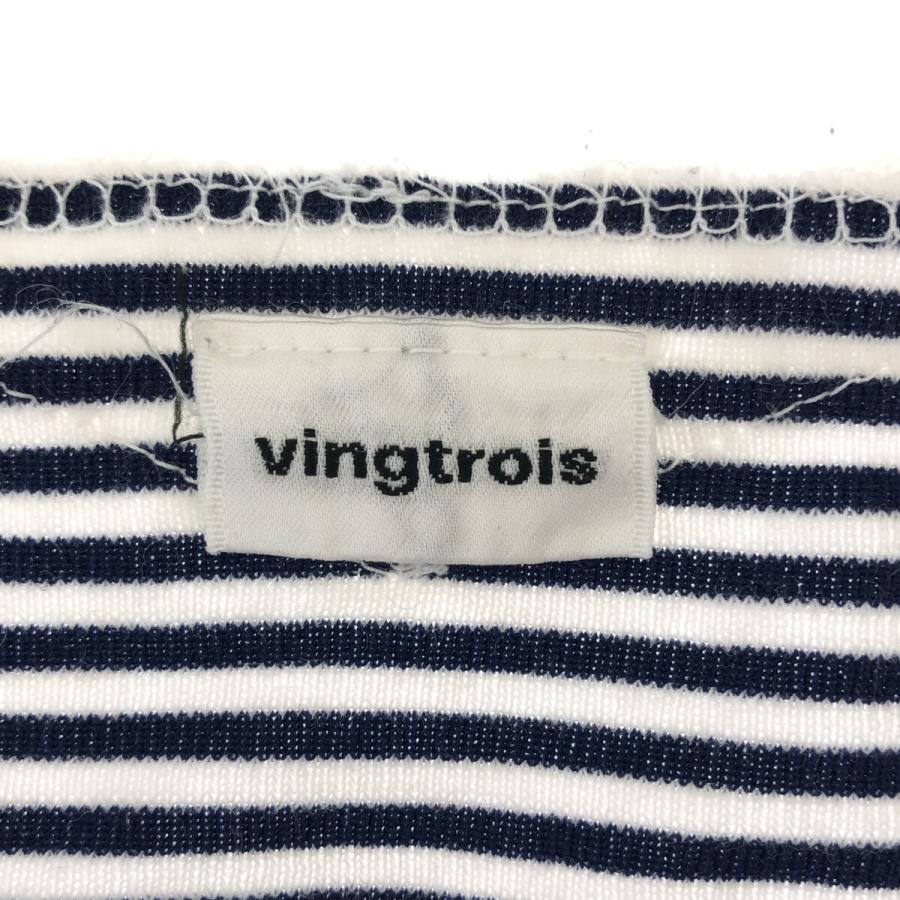 ☆美品☆ vingtrois バントロア トップス カットソー レディース ブラック ホワイト ボーダー 901-5186 送料無料 古着｜hinodehyaaka｜04