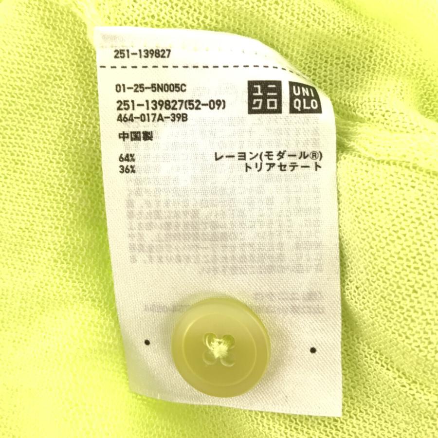 ☆美品☆ UNIQLO ユニクロ トップス カーディガン ボタン リブ 長袖 レディース グリーン M 901-8283 送料無料 古着｜hinodehyaaka｜03