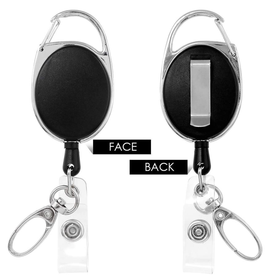 リールストラップ （長さ調整ができる格納コード） リールキーホルダー キーチェーン キーホルダー 名札ホルダー パスケース 社員証 ネックストラップ |  | 02