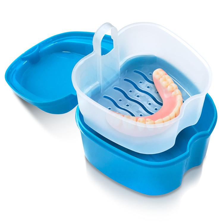 定価の67％ＯＦＦ 入れ歯ケース プラスチック製 いればケース マウスピースケース 入れ歯洗浄ケース 入れ歯のケース 部分入れ歯ケース ブルー お金を節約 リテーナーケース