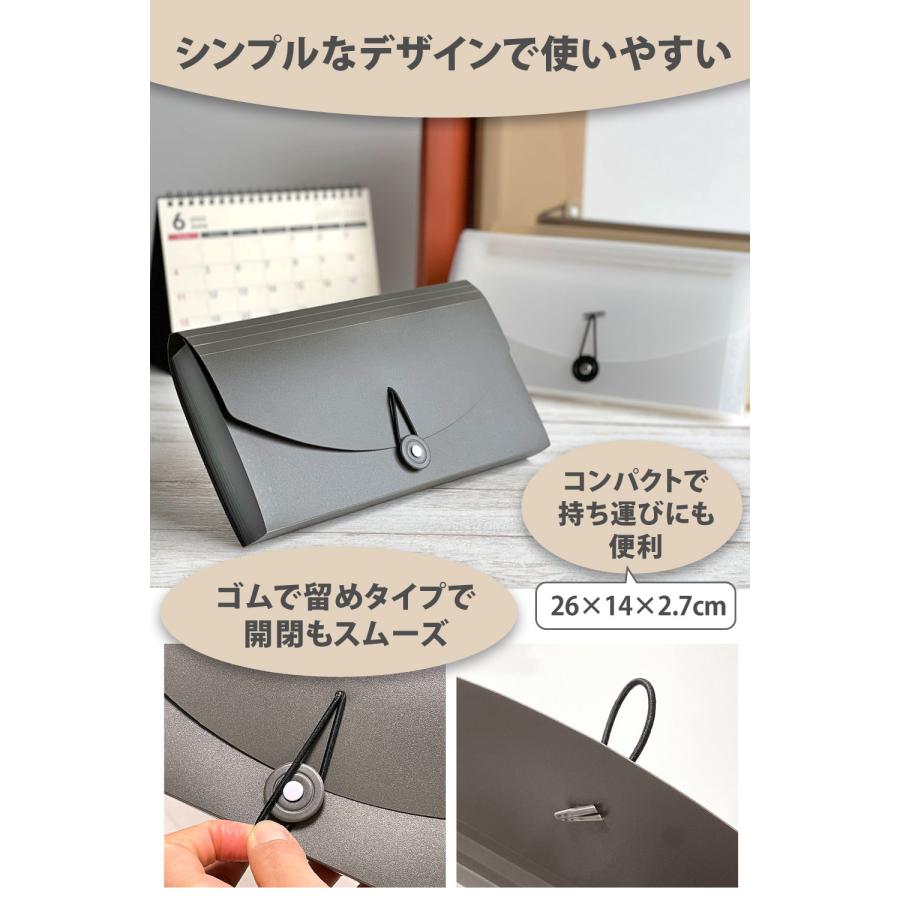 ドキュメントファイル (13ポケット/仕分けシート付き) 領収書入れ レシート保管 書類ケース a4 持ち運び ファイル ケース 領収書 伝票 整理 書類 収納 書類整理 |  | 04