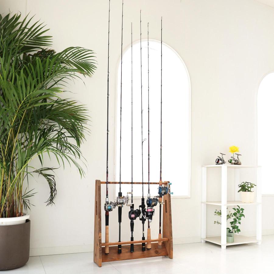 ポイント5倍】ロッドスタンド 木製 日本製 10本 収納 釣竿収納 東濃