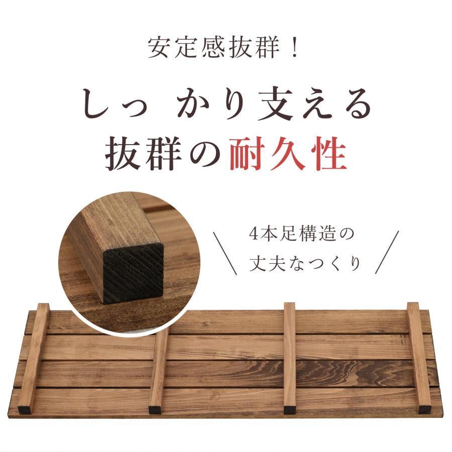 ポイント5倍】すのこ スノコ 木製 家具調 4枚巾 85×29.5cm 国産 ひのき
