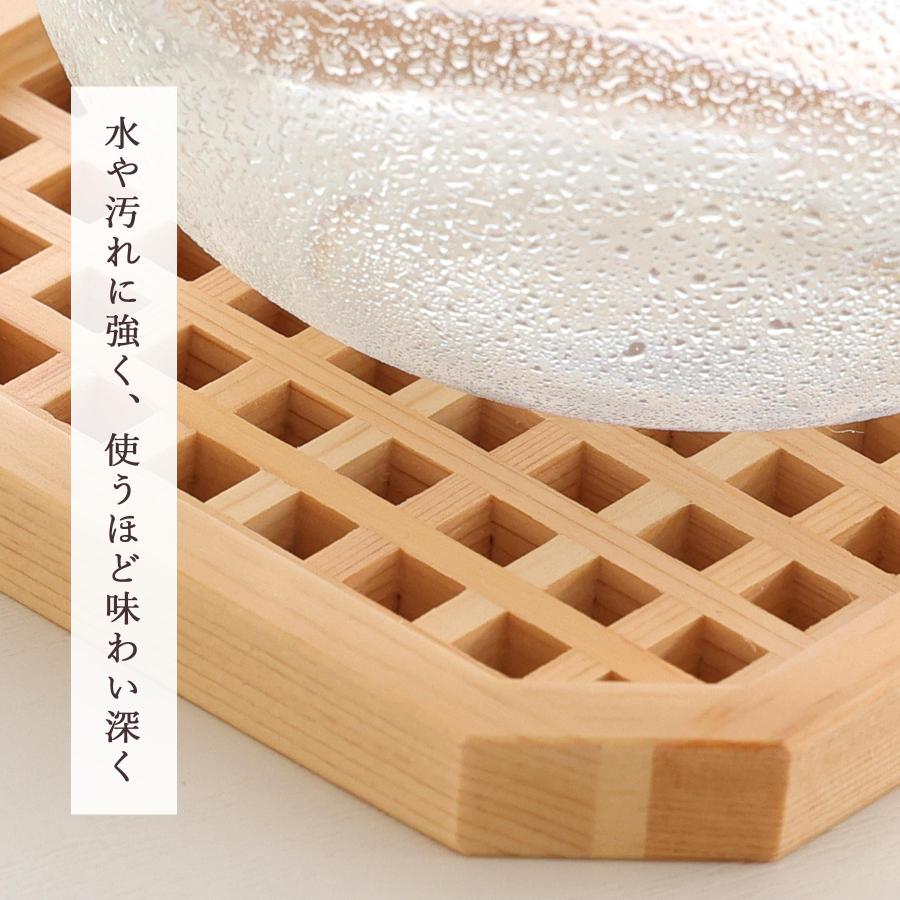 ハンドメイド 木製大皿 日本 職人 角盆 クラフト hinoki-no_tn3790044