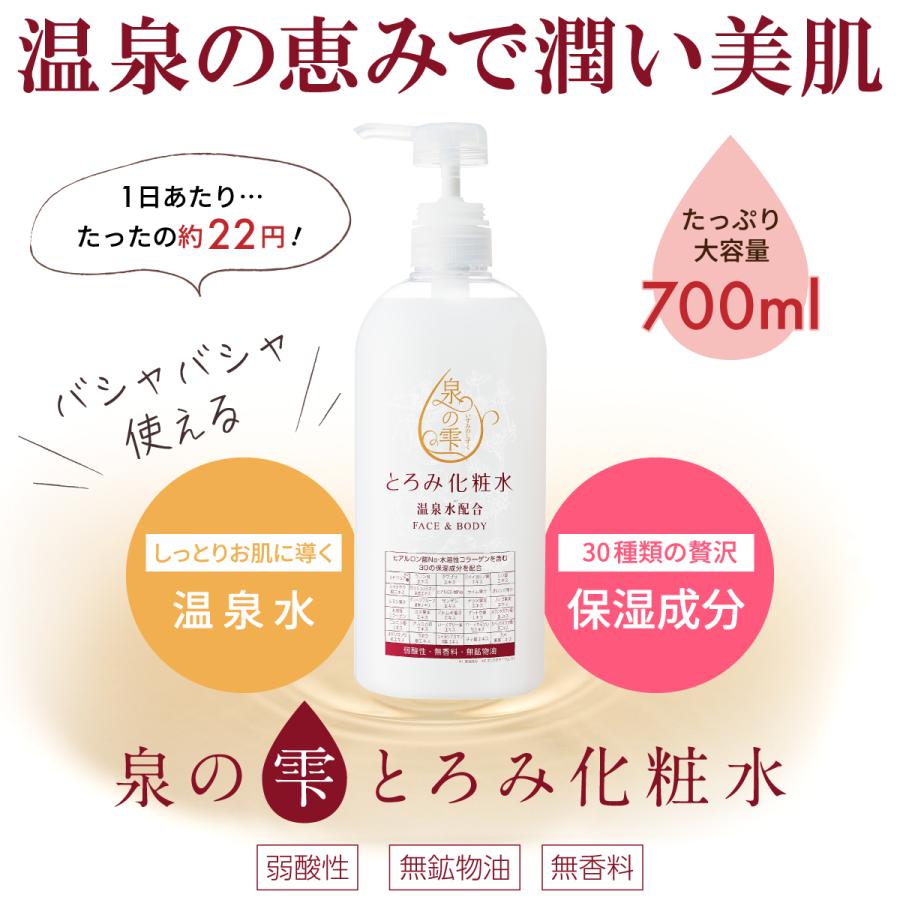 泉の雫 とろみ化粧水 700ml ヒアルロン酸Na・水溶性コラーゲンを含む30