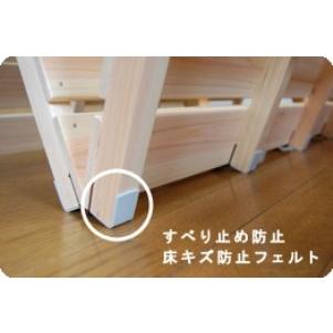 すのこベッド 折りたたみ ひのき 4つ折り ダブル すのこマット スノコ