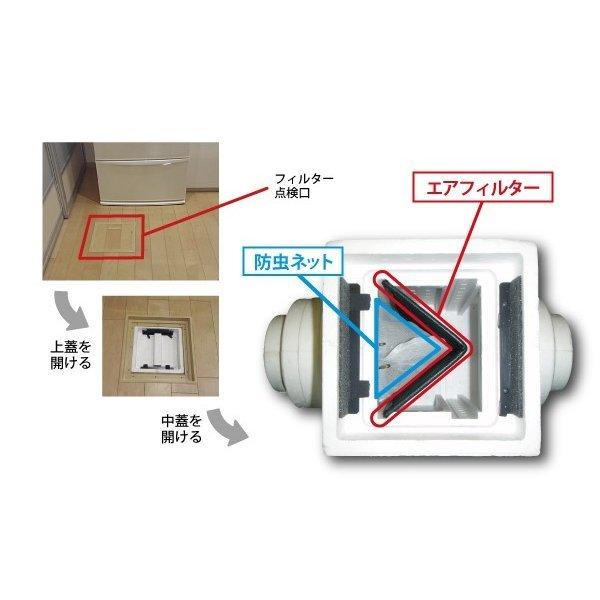 【24時間換気システム（ココチE）・Z空調】専用 エアフィルター・防虫ネット　セット｜hinokiyanetstore｜02