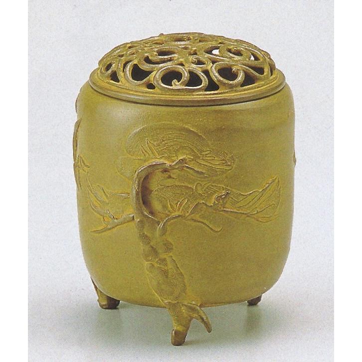 高岡銅器の香炉／三友文香炉 中 名取川雅司作品 美術工芸通販／送料