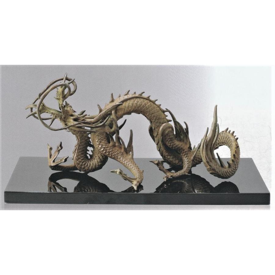 高岡銅器 龍の置物／攀龍 木製塗板・桐箱付／送料無料 : 檜屋美術館