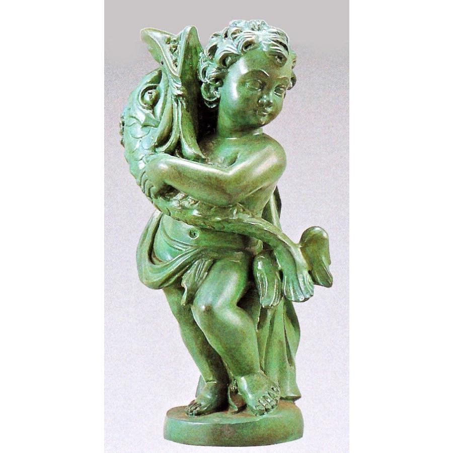 庭置物 キューピットと噴水 散水 水栓 水周り 高岡銅器 美術工芸通販 庭