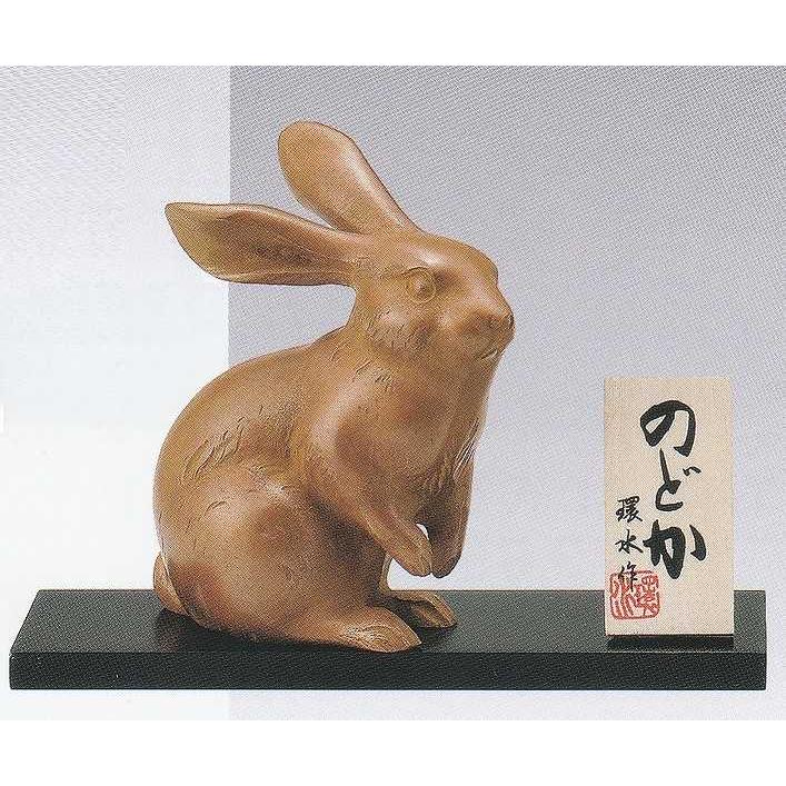 古銅　うさぎ　置物 銅器の置物『うさぎ』
