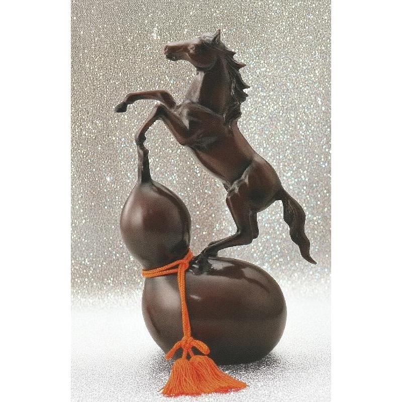 高岡銅器　銅製馬　干支 馬 午 うま　美術鋳物 干支 午(うま) 馬の置物 福寿(中) 渡辺環水作品 ※限定品 高岡銅器 令和