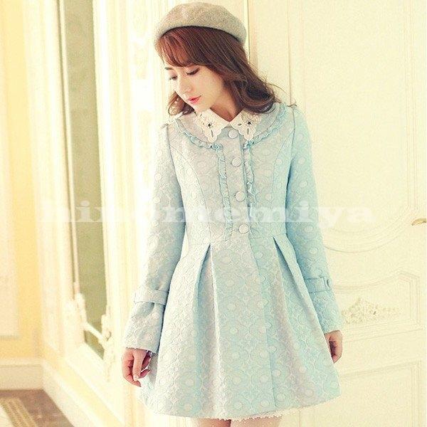 新発売の レディース激安新作新品安いかわいいロング丈コートフェイクファーボタンレースポケットオシャレ 限定品 Kpiss Fm