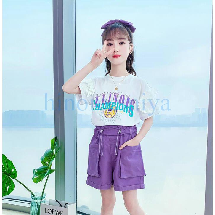 子供服セットアップキッズ女の子夏上下セット2点セットtシャツ半袖ハーフパンツ半ズボンスポーツウェアジュニアおしゃれ可愛いカジュアル新品 Hinome Dpcmf901 陽の目見屋 通販 Yahoo ショッピング