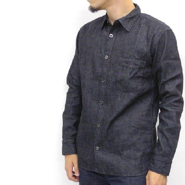 MOMOTARO JEANS 桃太郎ジーンズ BACK PRINT DENIM L/S SHIRT 05-046