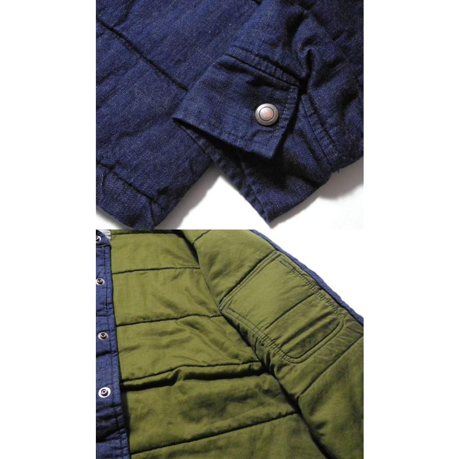 桃太郎ジーンズ 出陣レーベル 40 キルティングデニムCPOシャツ