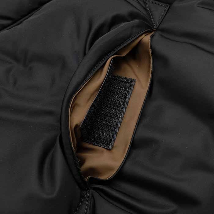 ウエアハウスxロッキーマウンテンダウンベスト　ブラックxレザー WAREHOUSE ウエアハウスxロッキーマウンテンフェザー × Rocky