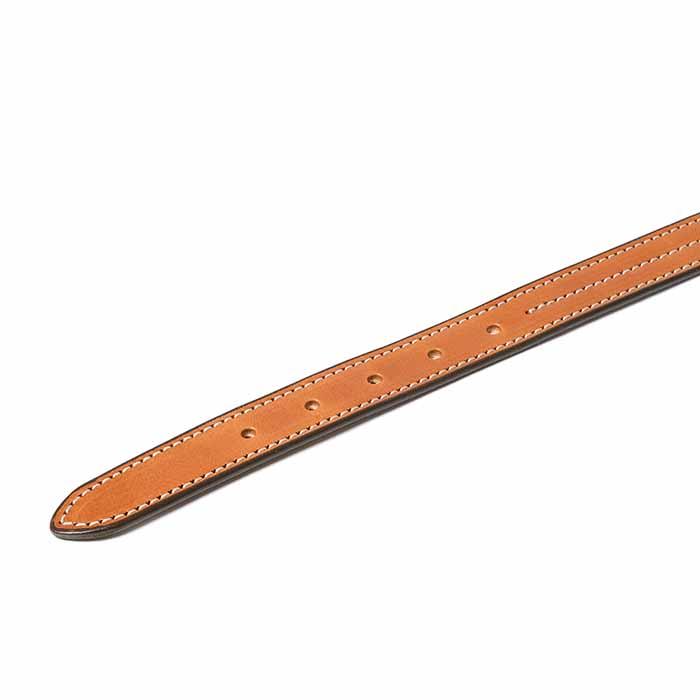 YUKETEN（ユケテン） - Triple Stitched Belt - Brown with Natural
