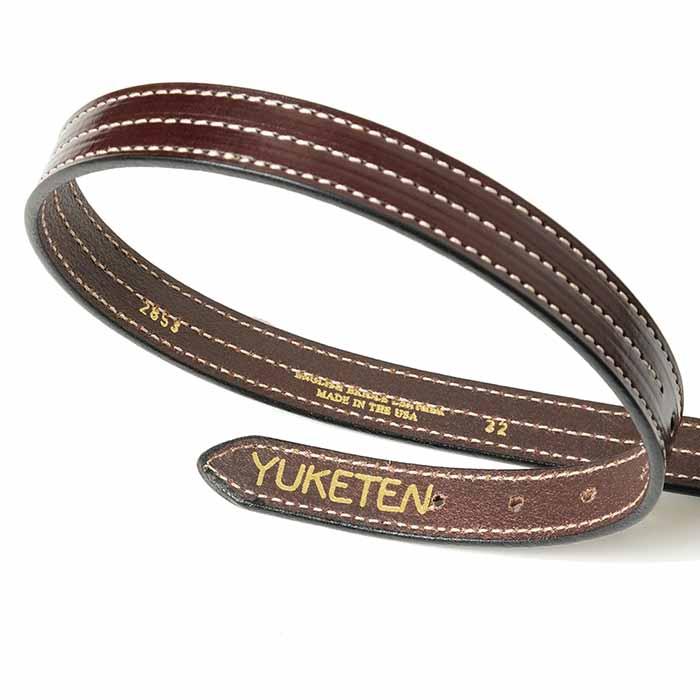 YUKETEN（ユケテン） - Triple Stitched Belt - Havana with Natural