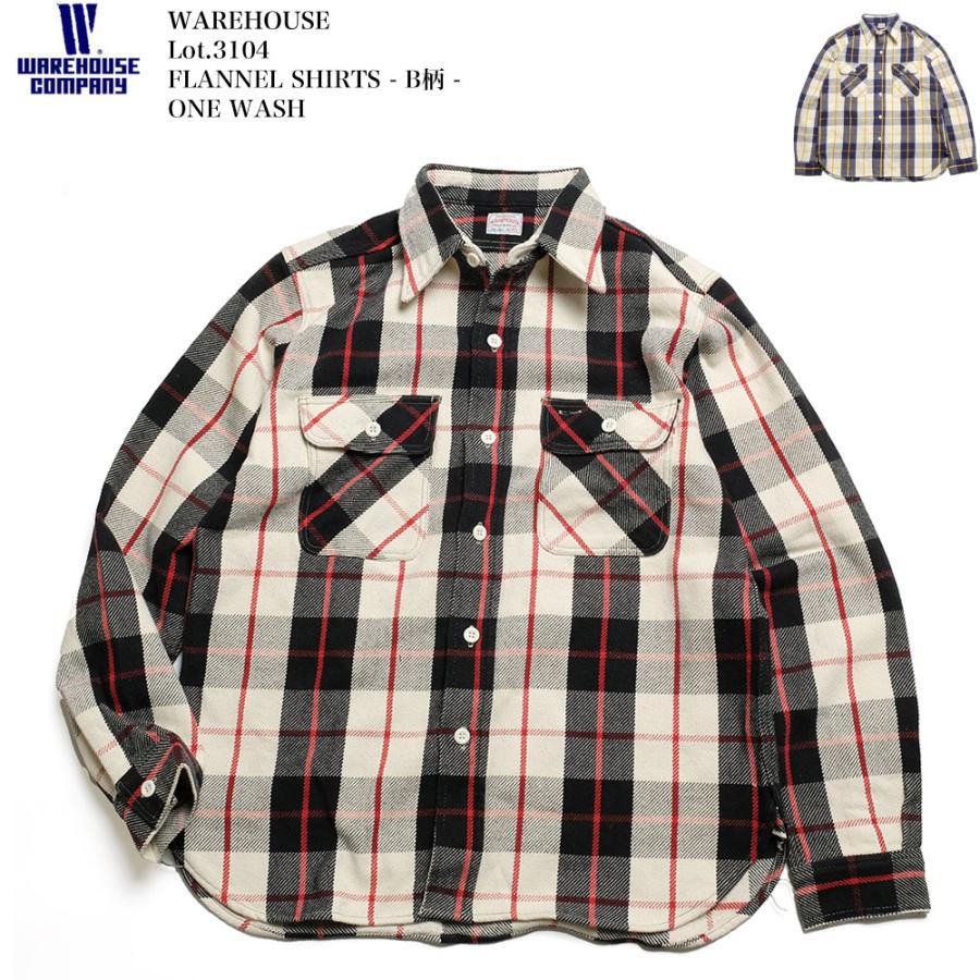 WAREHOUSE 3104B-23 Lot.3104 B柄 WAREHOUSE（ウエアハウス） WAREHOUSE 3104B-23 Lot.3104 ネルシャツ