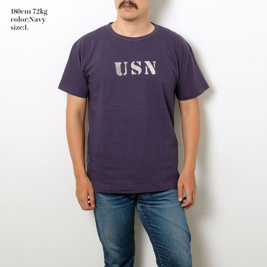 WAREHOUSE（ウエアハウス） WAREHOUSE Lot.4091 スキブ Tシャツ - USN 