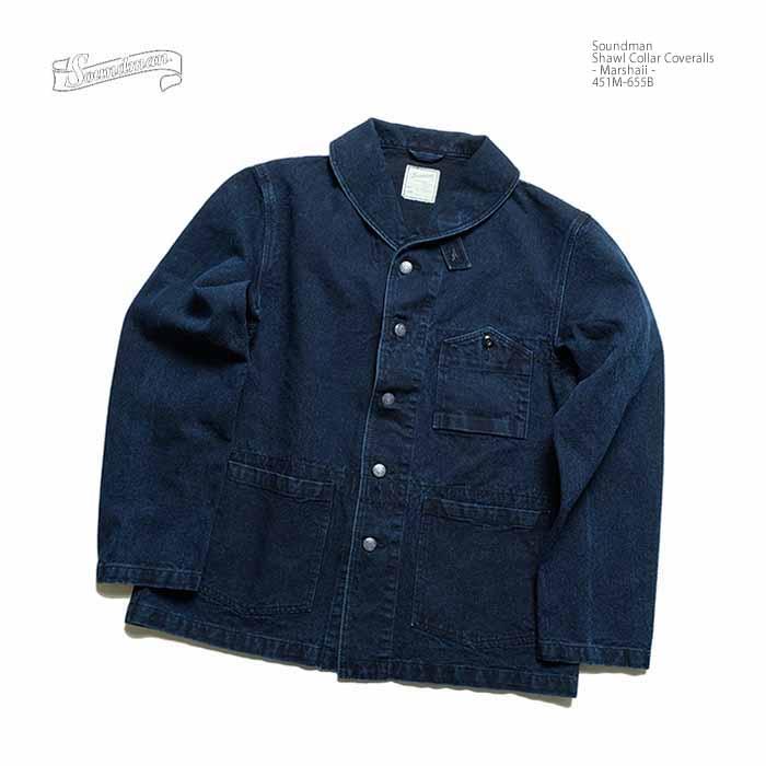 Soundman 刺子 カバーオール サイズ40 ダークブルー Men's】刺し子のジャケット / Soundman - C.COUNTLY【シーカウントリー】