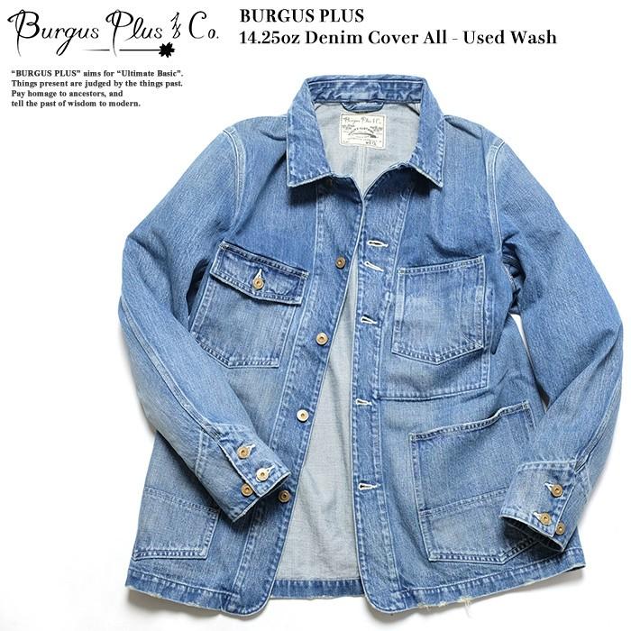 BURGUS PLUS（バーガスプラス） 14.25oz デニムカバーオール ユーズド