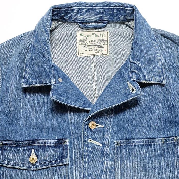 BURGUS PLUS（バーガスプラス） 14.25oz デニムカバーオール ユーズド