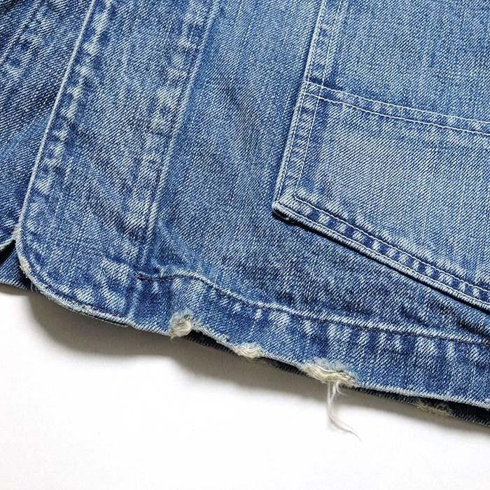 BURGUS PLUS（バーガスプラス） 14.25oz デニムカバーオール ユーズド