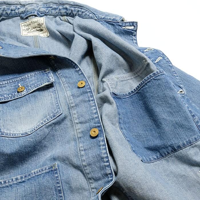 BURGUS PLUS（バーガスプラス） 12oz デニムカバーオール ユーズド