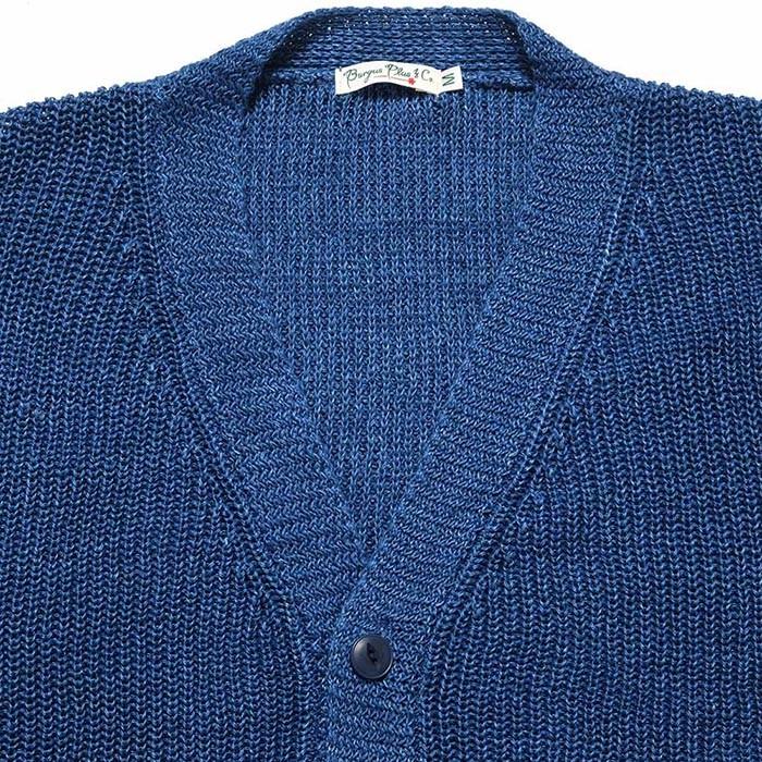 BURGUS PLUS （バーガスプラス） リネンニット カーディガン BP18601