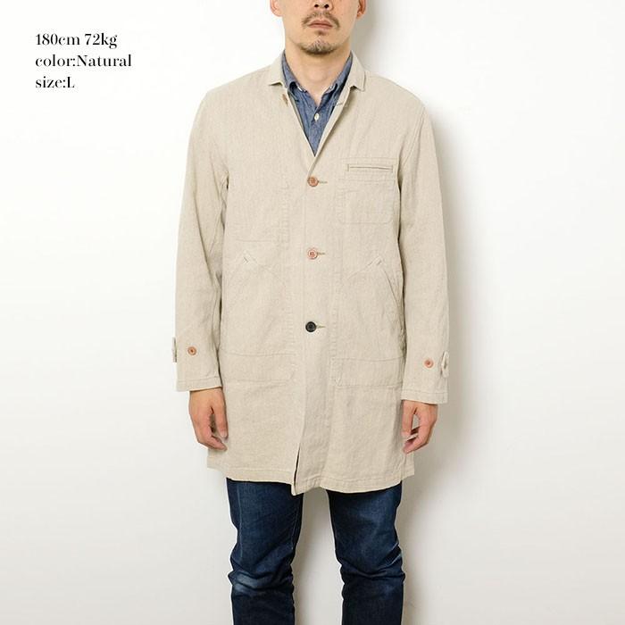 BURGUS PLUS（バーガスプラス） リネンコットン ショップコート 