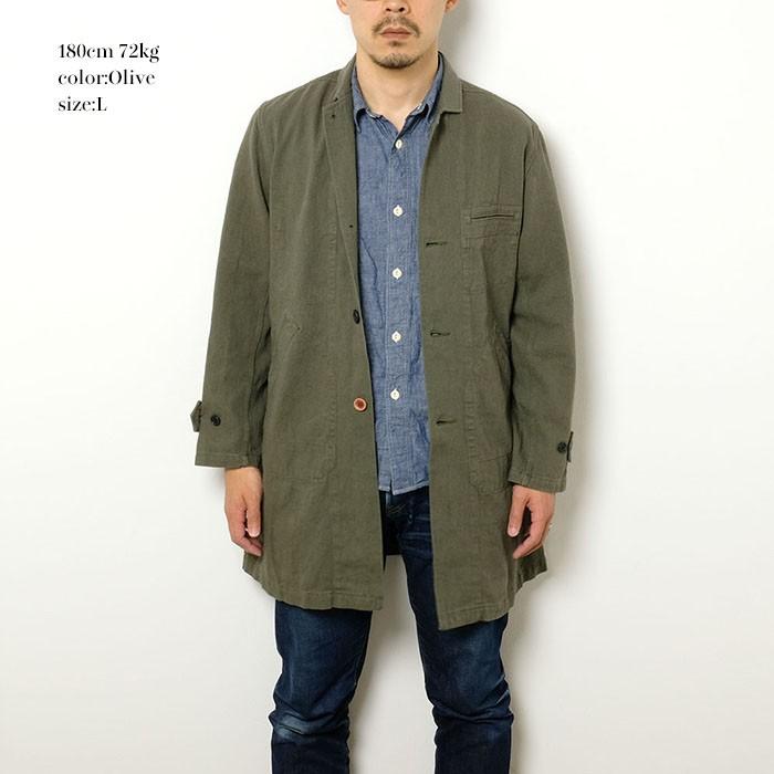 BURGUS PLUS（バーガスプラス） リネンコットン ショップコート 