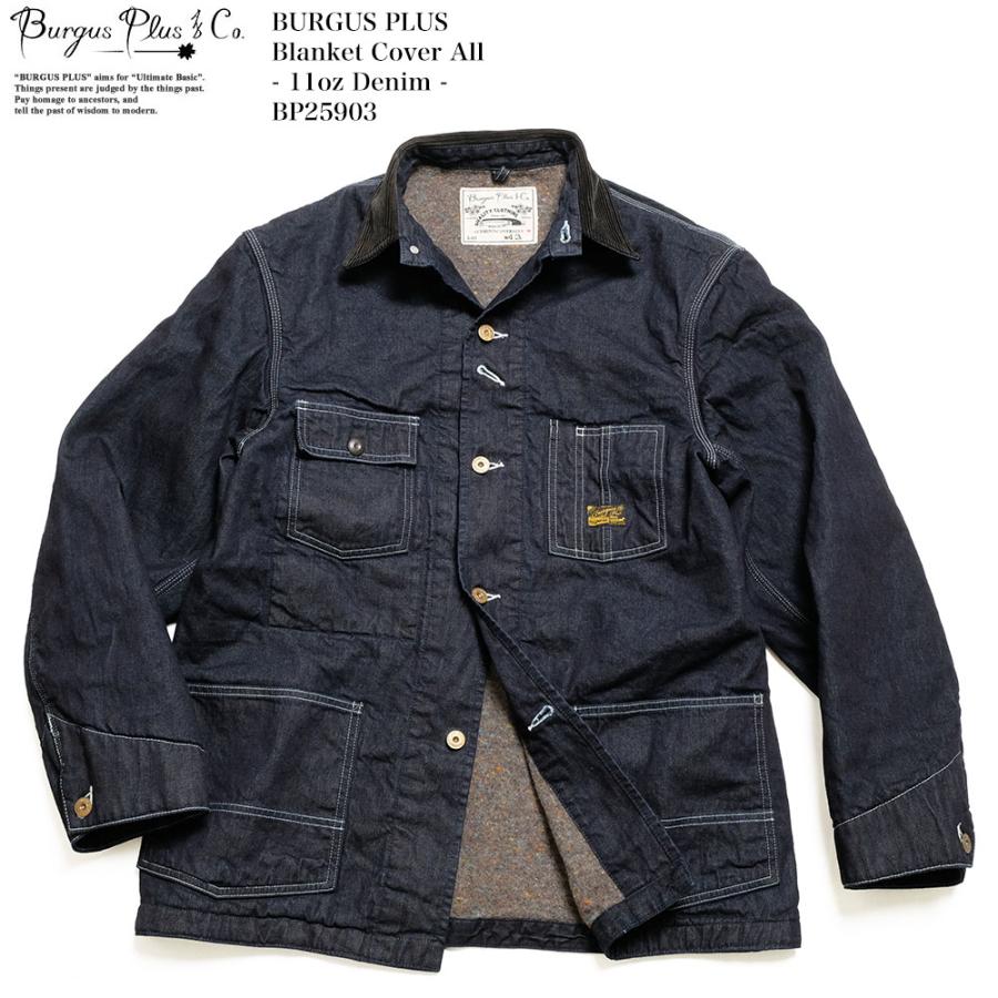 BURGUS PLUS バーガスプラス ブランケット カバーオール 11oz デニム