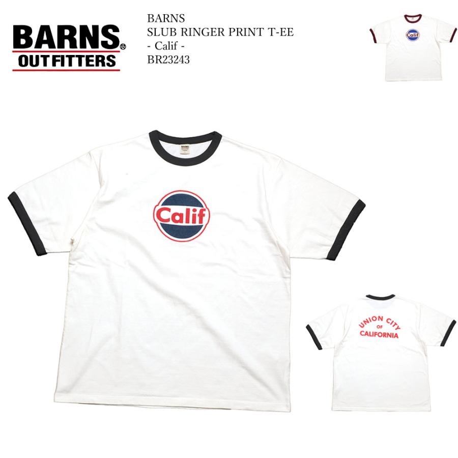 バーンズ BARNS スラブ リンガー プリントTシャツ - Calif - BR-23243
