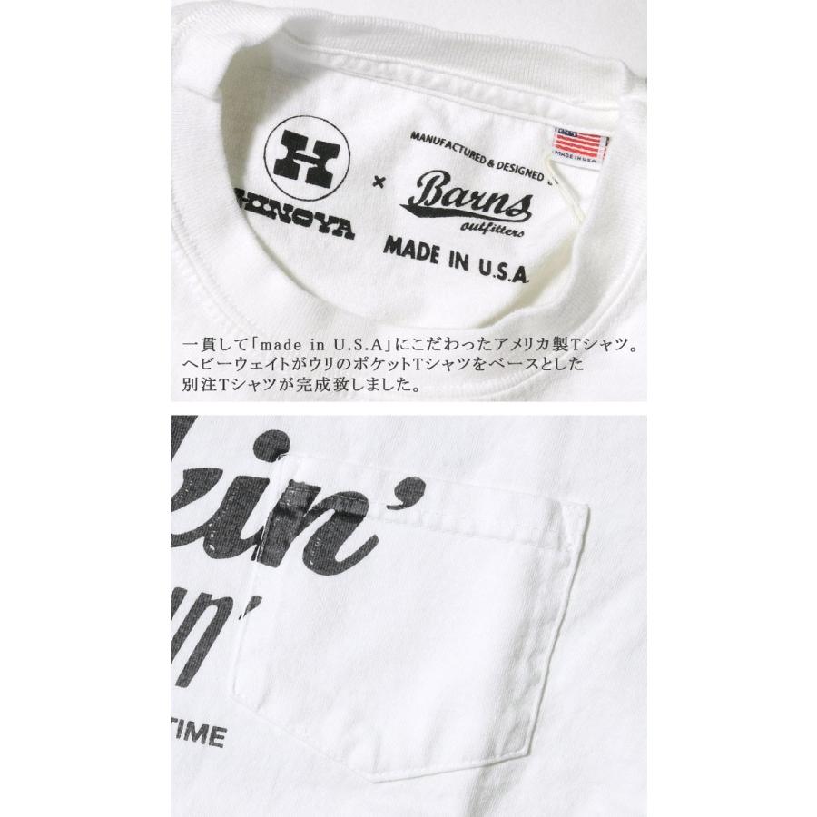 BARNS × HINOYA　（バーンズ × ヒノヤ）　Made in U.S.A.　S/S Pocket T-Shirt　"Smokin' ＆ DRINKIN'"　BR-6379H｜hinoya-ameyoko｜06