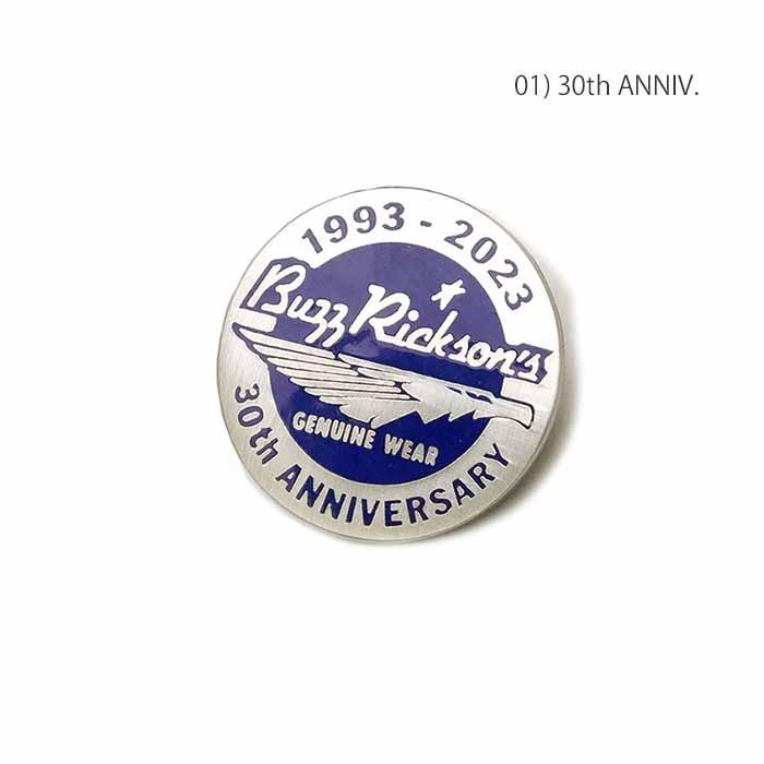 バズリクソンズ BUZZ RICKSON'S BR02746 30周年 記念ピンバッジ 本七宝 シルバーメッキ メンズ | ヒノヤ｜hinoya-ameyoko｜03