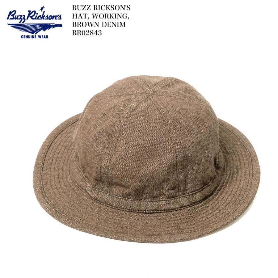 BUZZ RICKSON'S バズリクソンズ BR02843 HAT, WORKING, BROWN DENIM