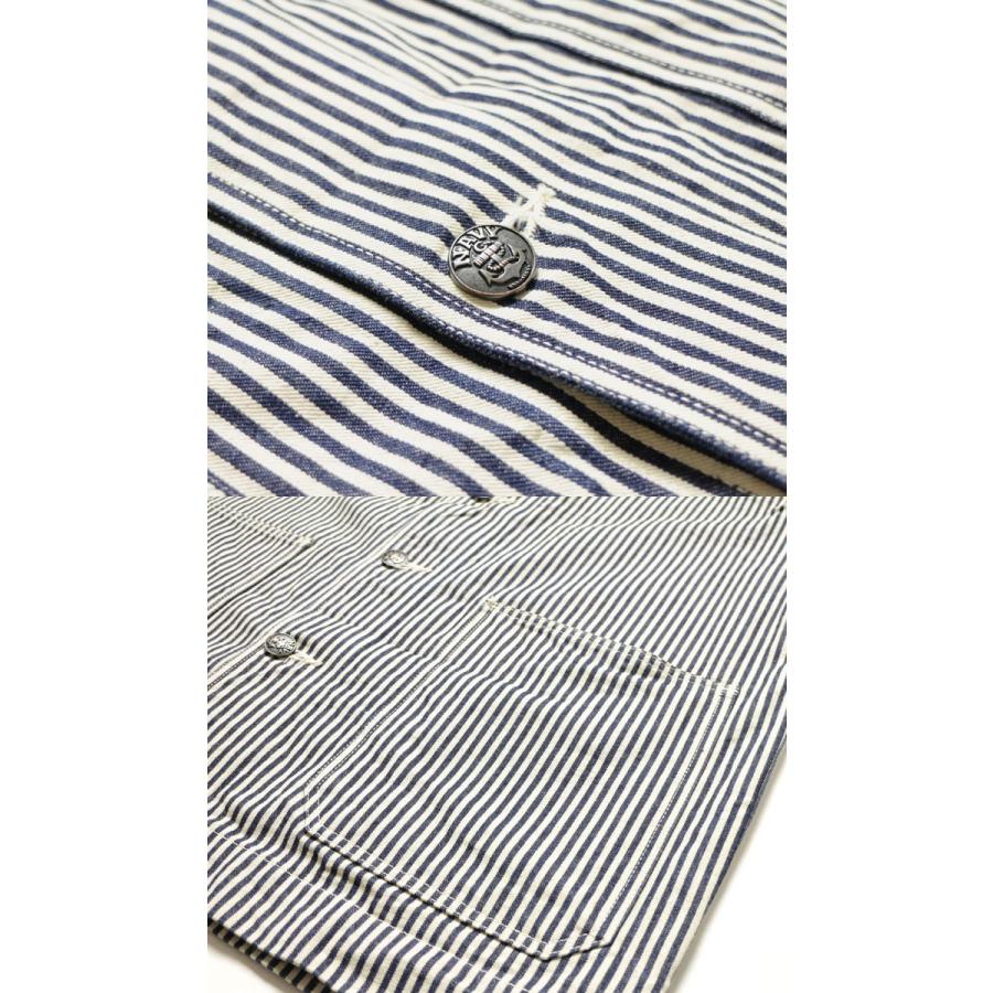 BUZZ RICKSON'S 米海軍 ヒッコリージャケット Buzz Rickson Jacket Men's US Navy WW2 Shawl Collar Hickory Stripe