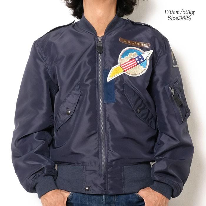 美品 バズリクソンズ L-2A フライト ジャケット ワッペン ネイビー 42 BUZZ RICKSON'S RICKSON'S（バズリクソンズ） L-2A ネイビーリブ