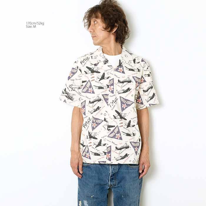 【BUZZ RICKSON'S】 バズリクソンズ 半袖シャツ ステンシルプリント BUZZ RICKSON'S バズリクソンズ BR39323 第12空軍 プリント 半袖シャツ